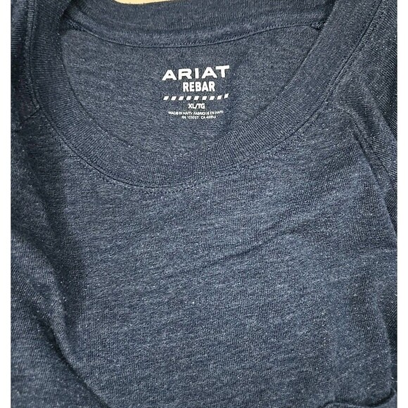Ariat Rebar T-Shirt Pocket 105037, Men's Sz XL, Blue - Picture 7 of 9